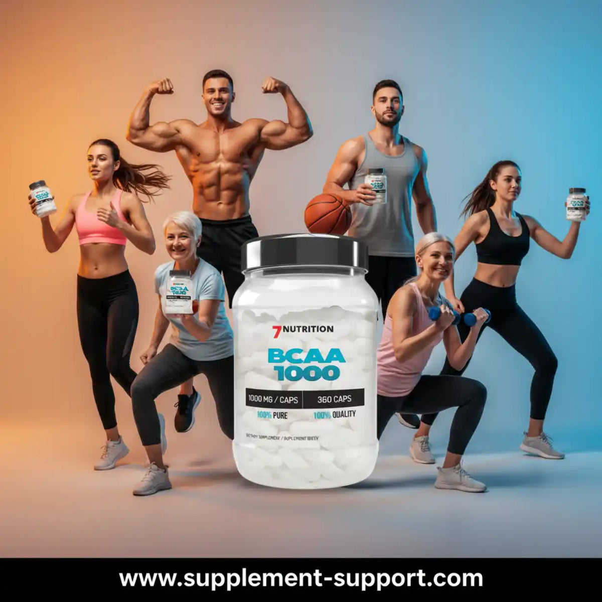 7Nutrition BCAA 1000 Kapseln für Sportler und Fitnessbegeisterte