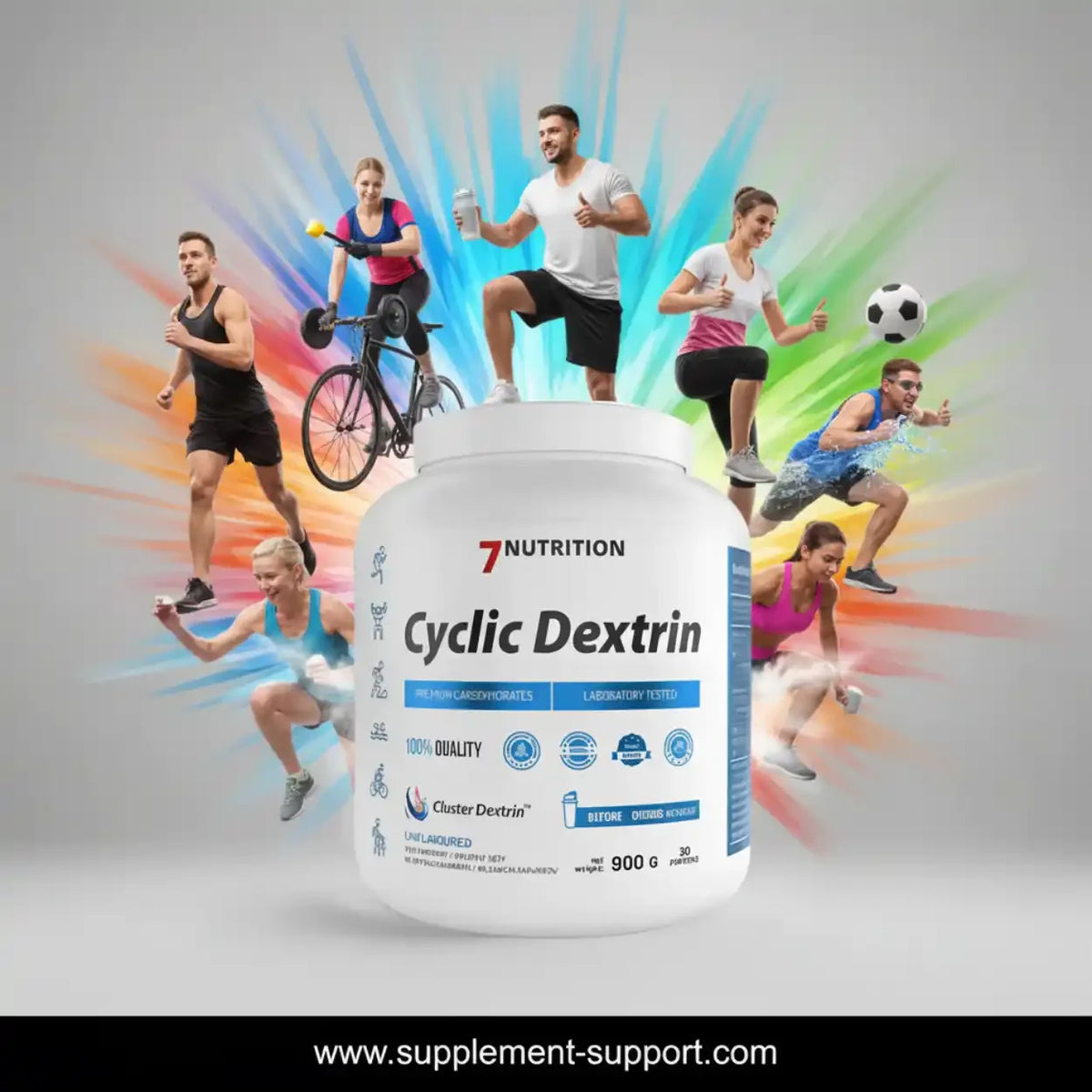 7Nutrition Cyclic Dextrin Sportnahrung zur Energieversorgung für verschiedene Sportarten