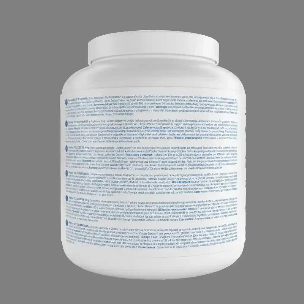 Cluster Dextrin® Nahrungsergänzungsmittel für Sportler, ideal für Fitness und Ausdauertraining