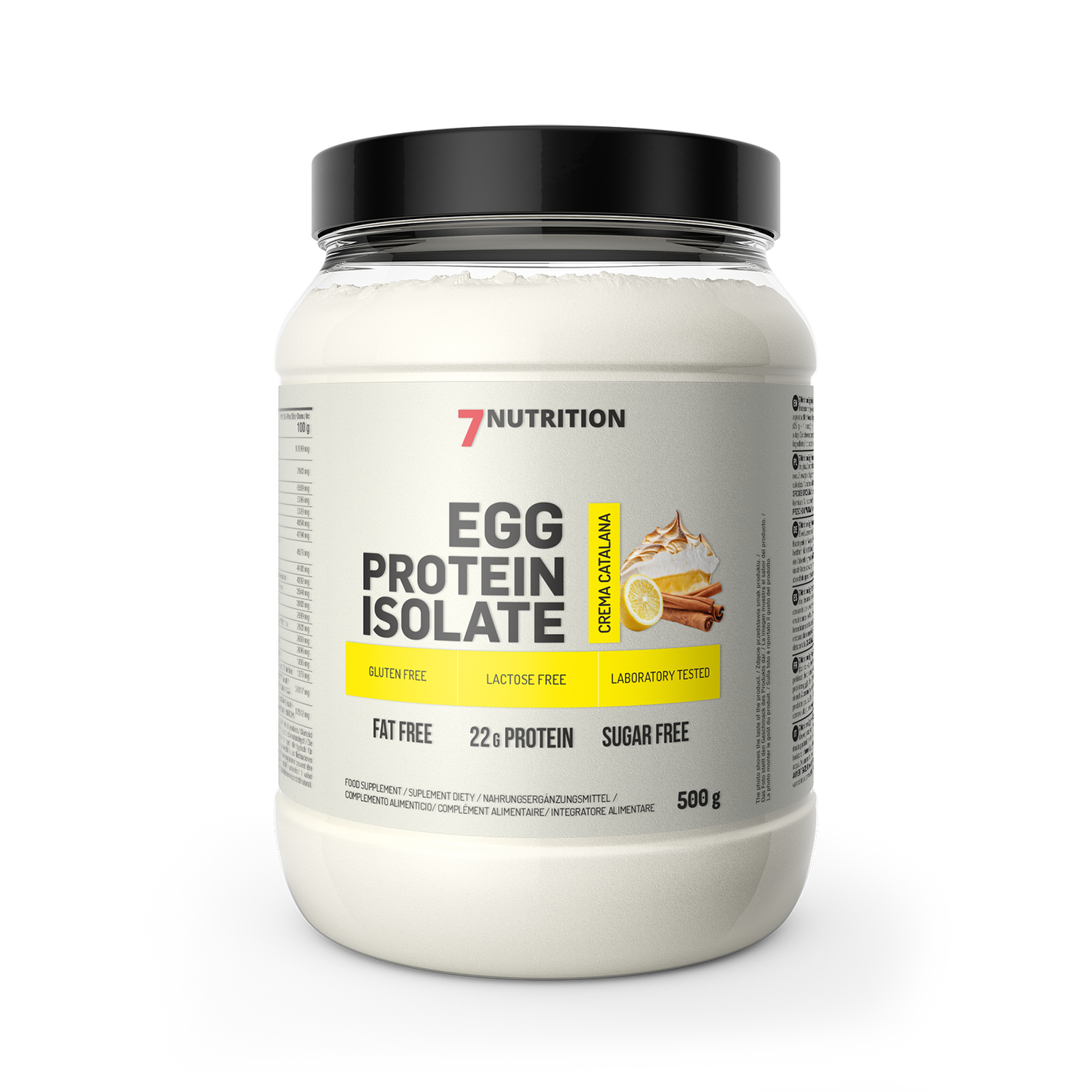 7Nutrition Eiweißpulver Isolat Crema Catalana, glutenfrei, laktosefrei, 22g Protein pro Portion