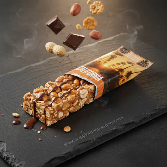 California Caramel Proteinriegel mit Erdnüssen & Schokolade – ideal für Sportler & Fitness