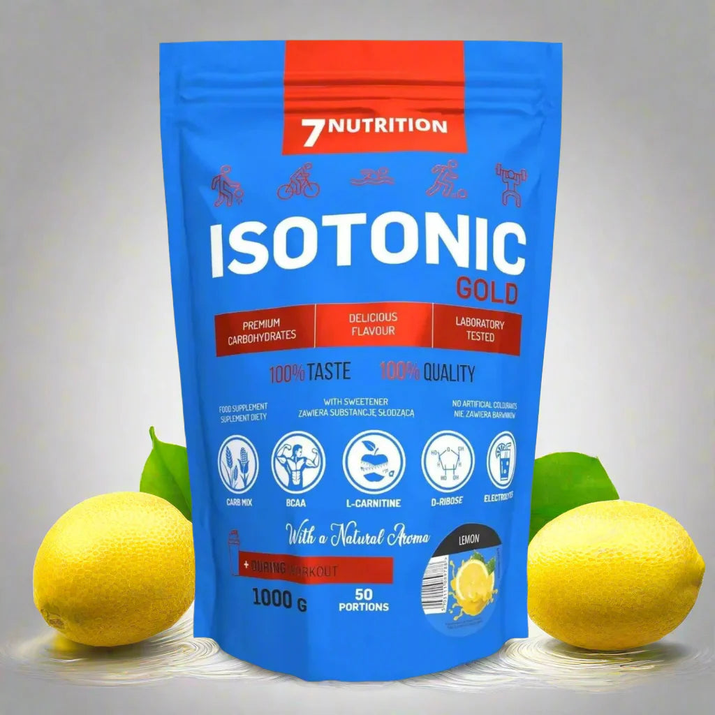 Isotonisches Gold-Elektrolytgetränk mit Zitrone, 1000g für Sportler – BCAA, L-Carnitin, Premium-Kohlenhydrate
