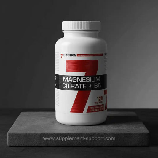 Magnesium Citrat + B6 Kapseln von 7 Nutrition, 120 vegane Kapseln für Sportler und Fitness