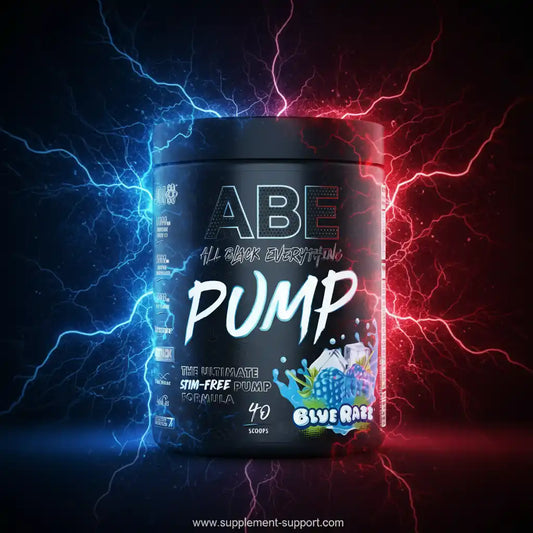 ABE Pump Stim-Free Pre-Workout in Blue Razz Geschmack mit 40 Portionen für Fitness und Sport