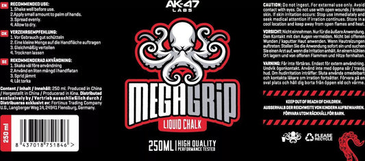 AK47 Labs MEGA GRIP LIQUID CHALK - 250ML - Supplement-Support.com