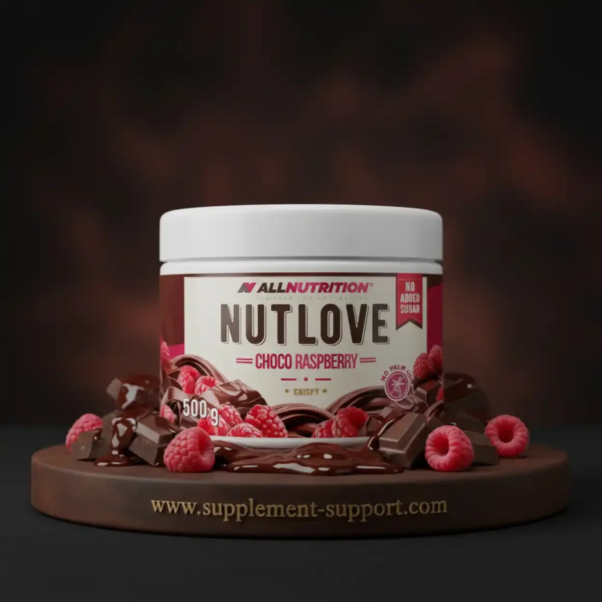 All Nutrition Nutlove Choco Raspberry Nuss-Nougat-Creme mit Himbeeren und Schokoladenstücken