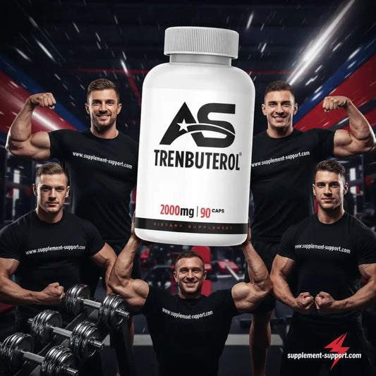 American Supps Tren-buterol TsT-Booster Nahrungsergänzung mit 90 Kapseln vor muskulösen Männern.