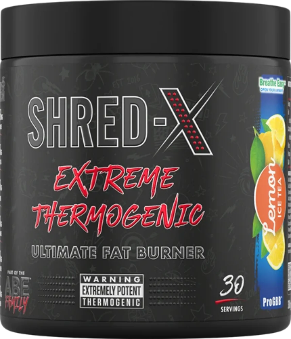 SHRED-X Extreme Thermogenic Fat Burner, Zitronen-Eistee Geschmack, 30 Portionen, Sportnahrung