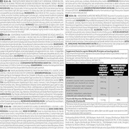 BCAA + B6 Tabletten 200 Stück - Supplement-Support.com