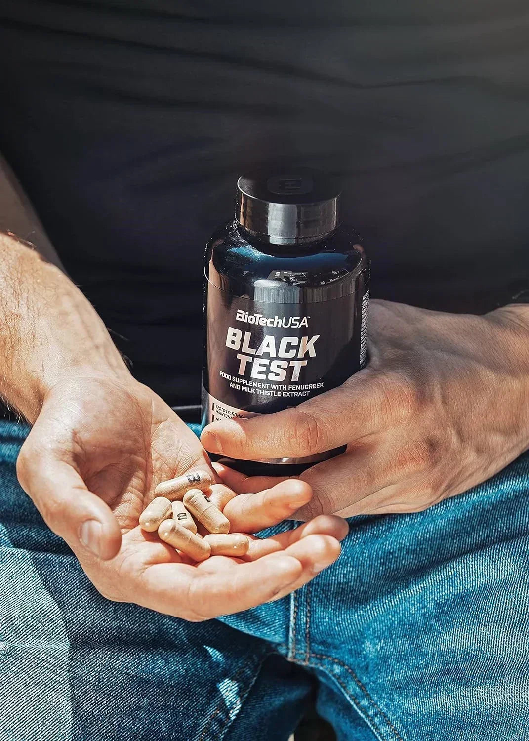BioTechUSA Black Test Kapseln mit Fenugreek und Mariendistel-Extrakt für Sportler