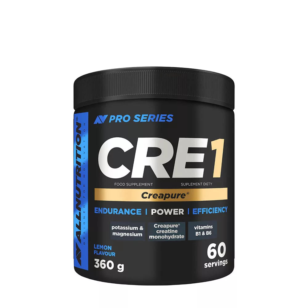 AllNutrition CRE1 Kreatin-Monohydrat mit Creapure, Zitrone, 360g für 60 Portionen, Power & Ausdauer