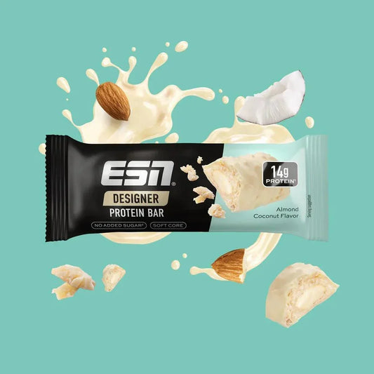 ESN Designer Protein Bar mit Mandel-Kokos-Geschmack, 14g Protein, ohne zugesetzten Zucker