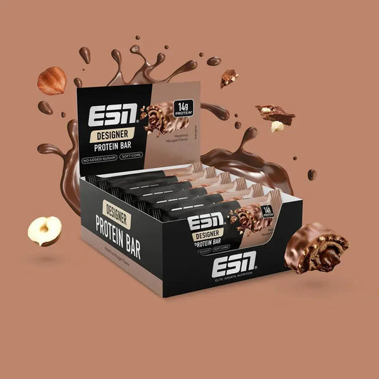 ESN Designer Protein Bar mit Haselnuss-Nougat-Geschmack, 14g Protein, ohne zugesetzten Zucker