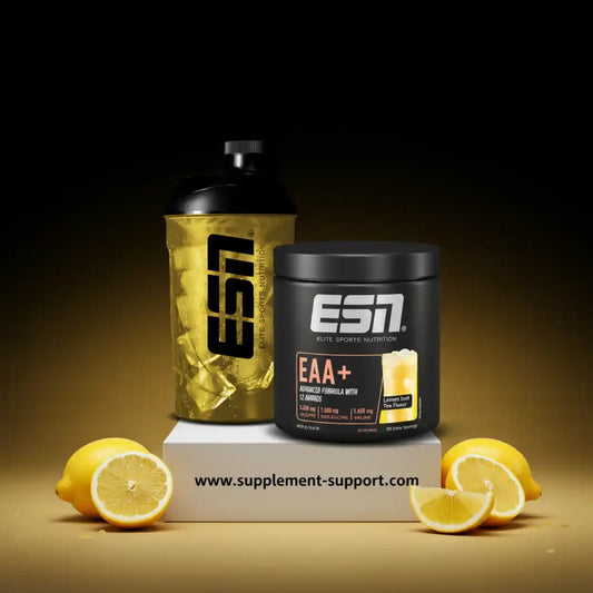 ESN EAA+ Sportnahrung mit Zitronen-Geschmack und Shaker für Fitness und Training