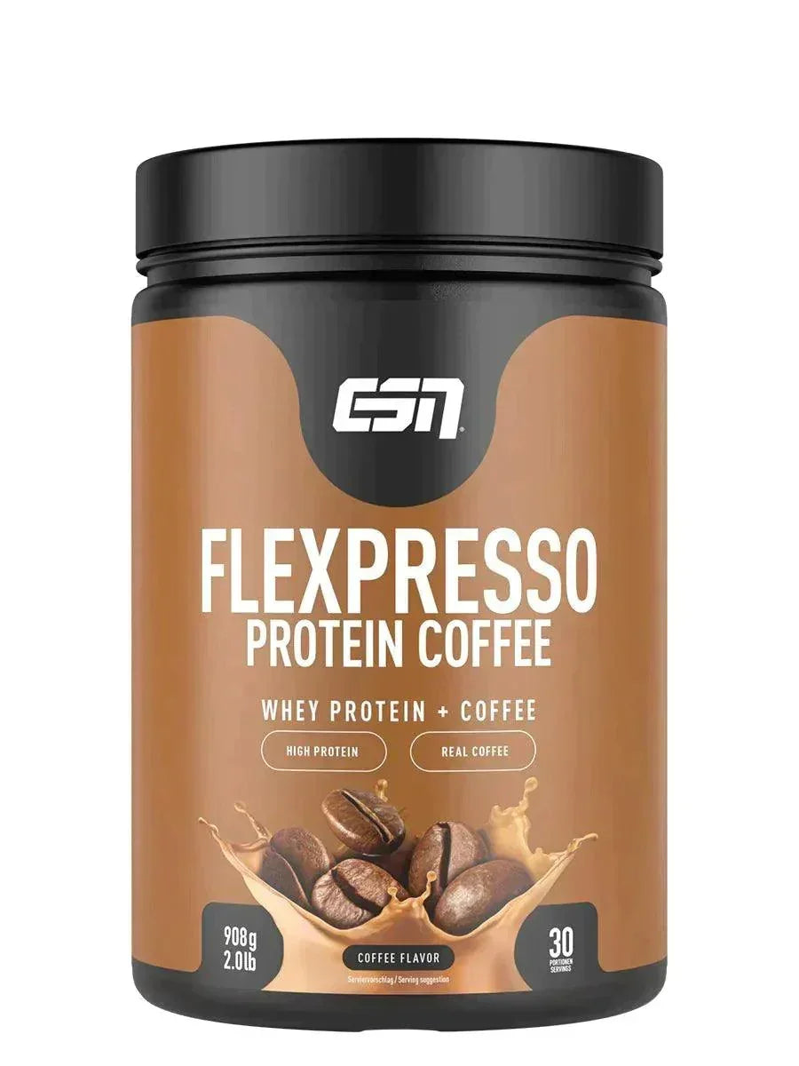 Flexpresso Protein Coffee mit Whey Protein und echtem Kaffee, 908g, 30 Portionen, Kaffee Geschmack
