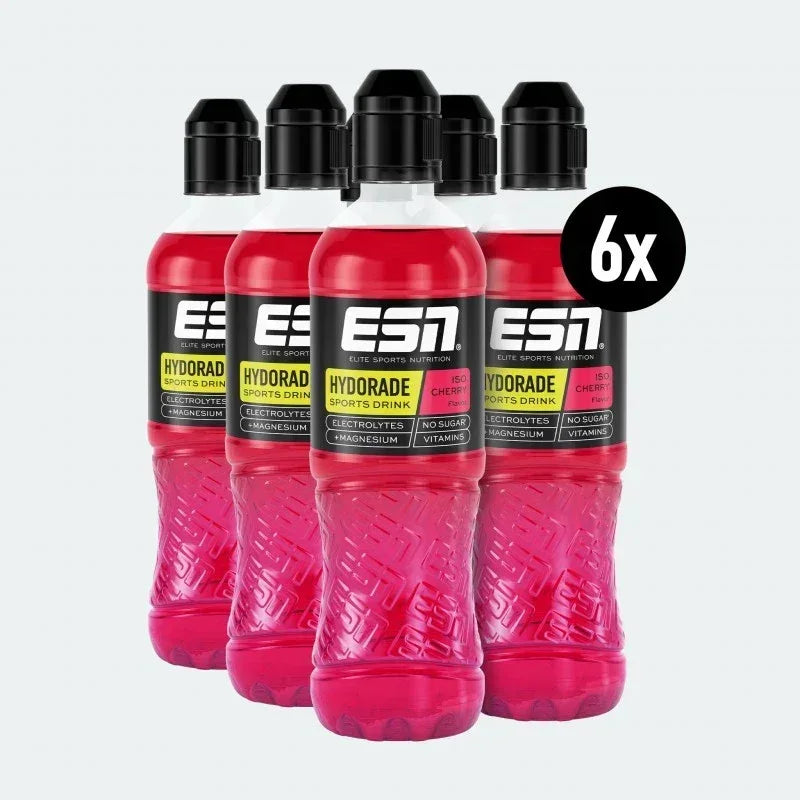 6x ESN Hydrade Sports Drink Kirsch, Elektrolyte, Magnesium, ohne Zucker, ideal für Sportler und Fitness