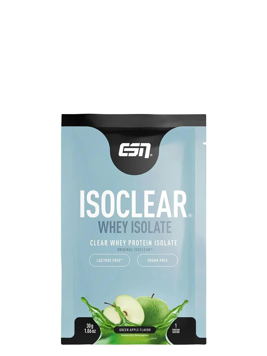 ESN Isoclear Whey Isolate, grüner Apfel Geschmack, laktosefrei und zuckerfrei, 30g Proteinportion