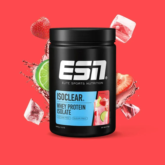 ESN Isoclear Whey Protein Isolate, laktosefrei und zuckerfrei, Erdbeere-Limette Geschmack