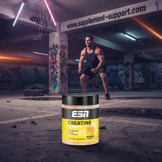 ESN Creatine Gummies Mango – Kraftsport-Ergänzung mit 3g Kreatin pro Portion, ideal für Fitness und Training