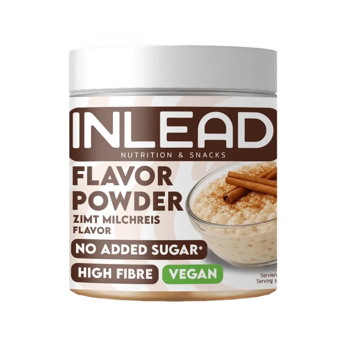 Inlead Flavor Powder Zimt Milchreis Geschmack, vegan und ohne Zuckerzusatz