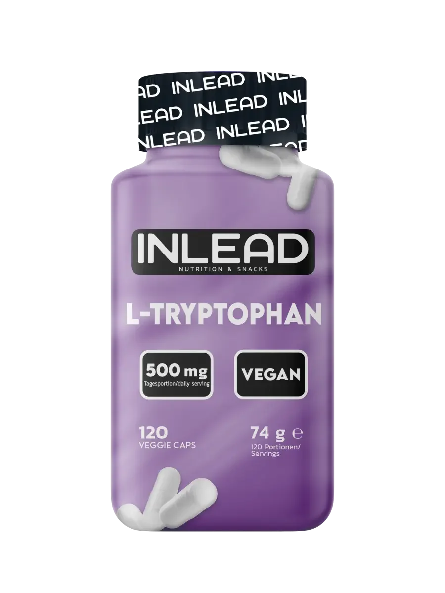 L-Tryptophan Nahrungsergänzung, lila Dose, 120 vegane Kapseln, 500mg pro Portion