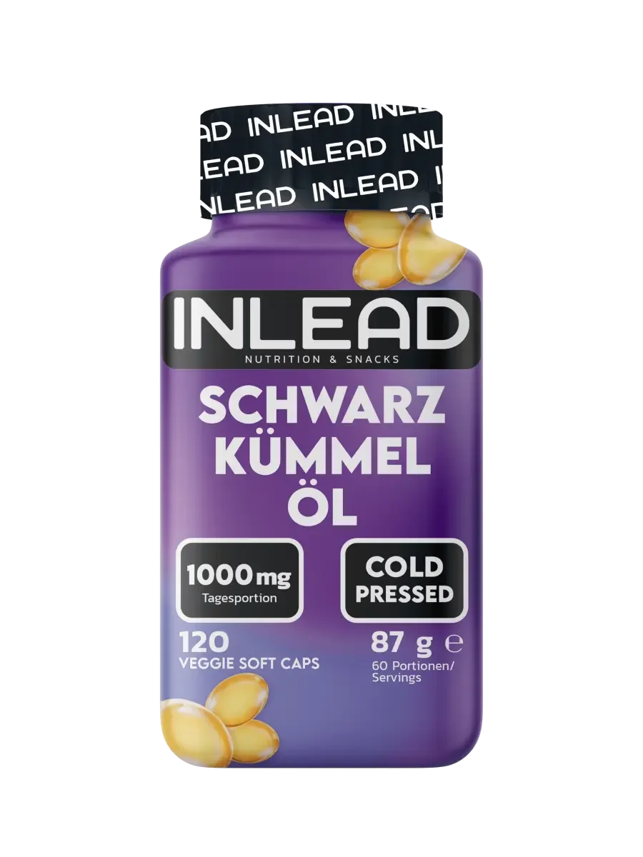 INLEAD Schwarzkümmelöl 1000 mg, 120 Veggie Soft Caps, kaltgepresst