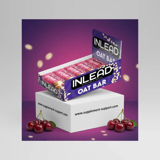 INLEAD Oat Bar 20er Karton, Kirsch-Joghurt-Geschmack, Proteinriegel mit Hafer, Kirschen