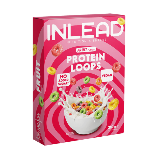 INLEAD Protein Loops Fruchtgeschmack, vegan, ohne zugesetzten Zucker, 210g