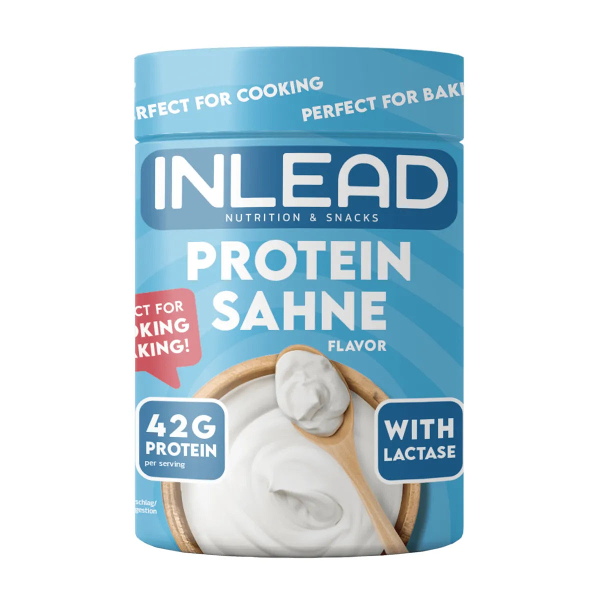 INLEAD Protein Sahne mit 42g Protein pro Portion, ideal für Kochen und Backen