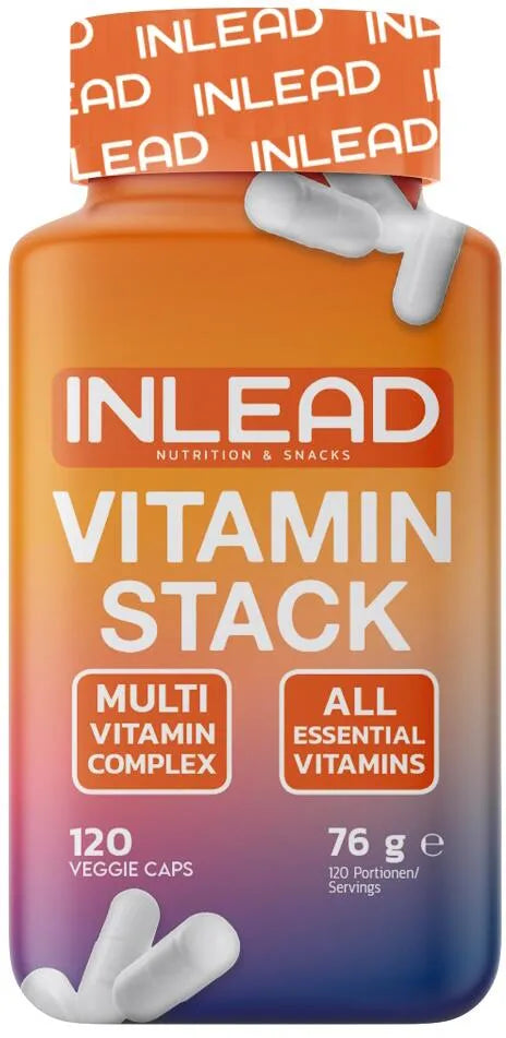 INLEAD Vitamin Stack Multi Vitamin Complex mit 120 Veggie Caps für Sportler und Fitness