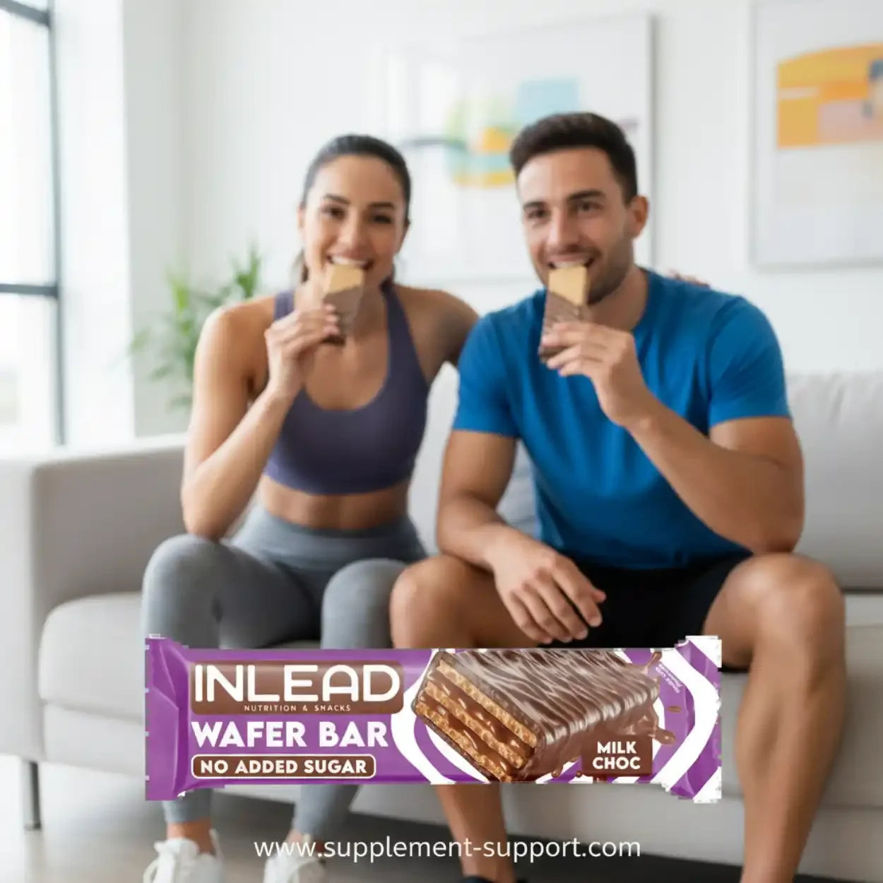 Inlead Wafer Bar 45g - Milk Choc - Supplement-Support.com