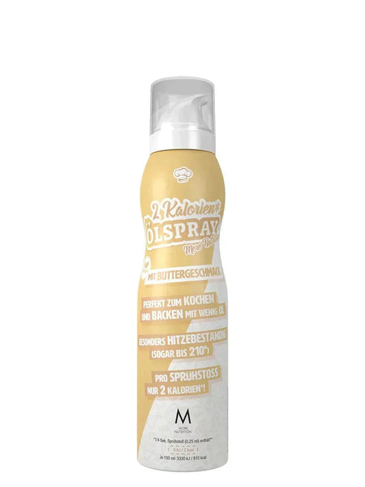 Ölspray mit Buttergeschmack und 2 Kalorien pro Sprühstoß, 200ml Flasche, Kalorienarm, zum Kochen und Backen