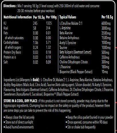 Murdered Out Insidious 463g Pre Workout Booster - Supplement-Support.com