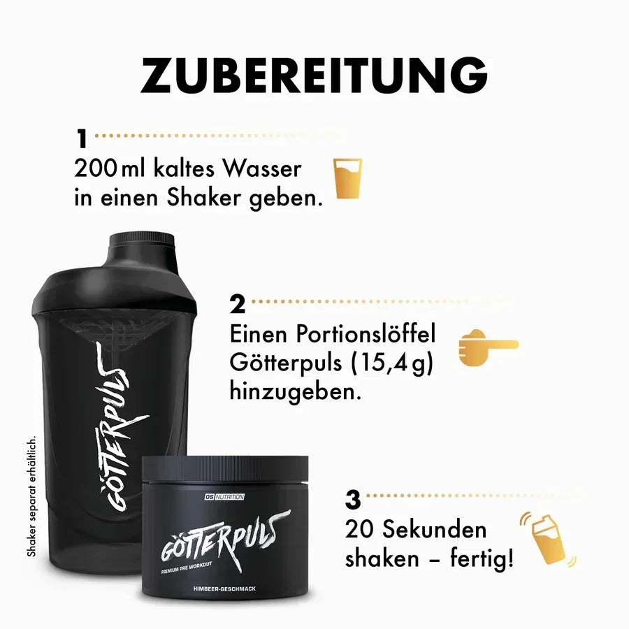 OS Nutrition Götterpuls Pre Workout Booster 308g - Supplement-Support.com