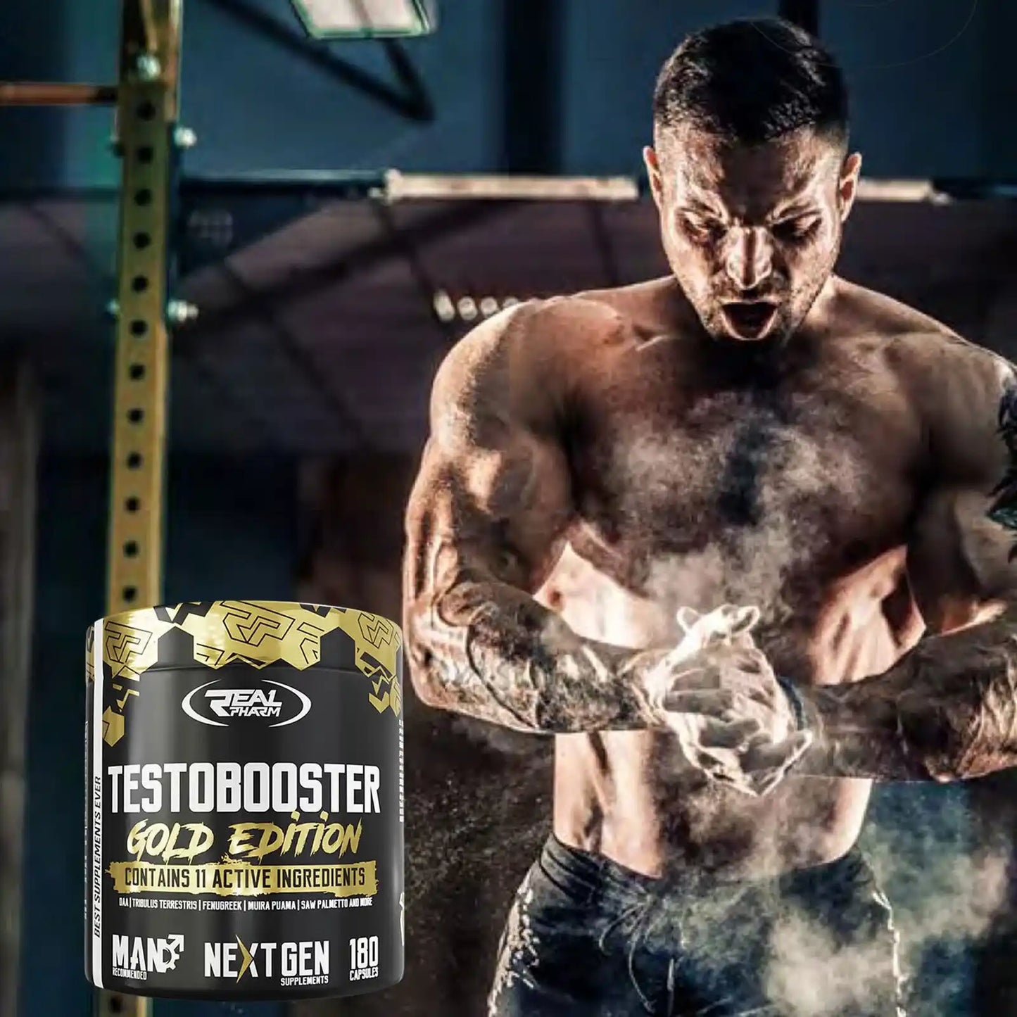 REAL PHARM® TESTO BOOSTER Gold Edition 180 Kapseln - Supplement-Support.com
