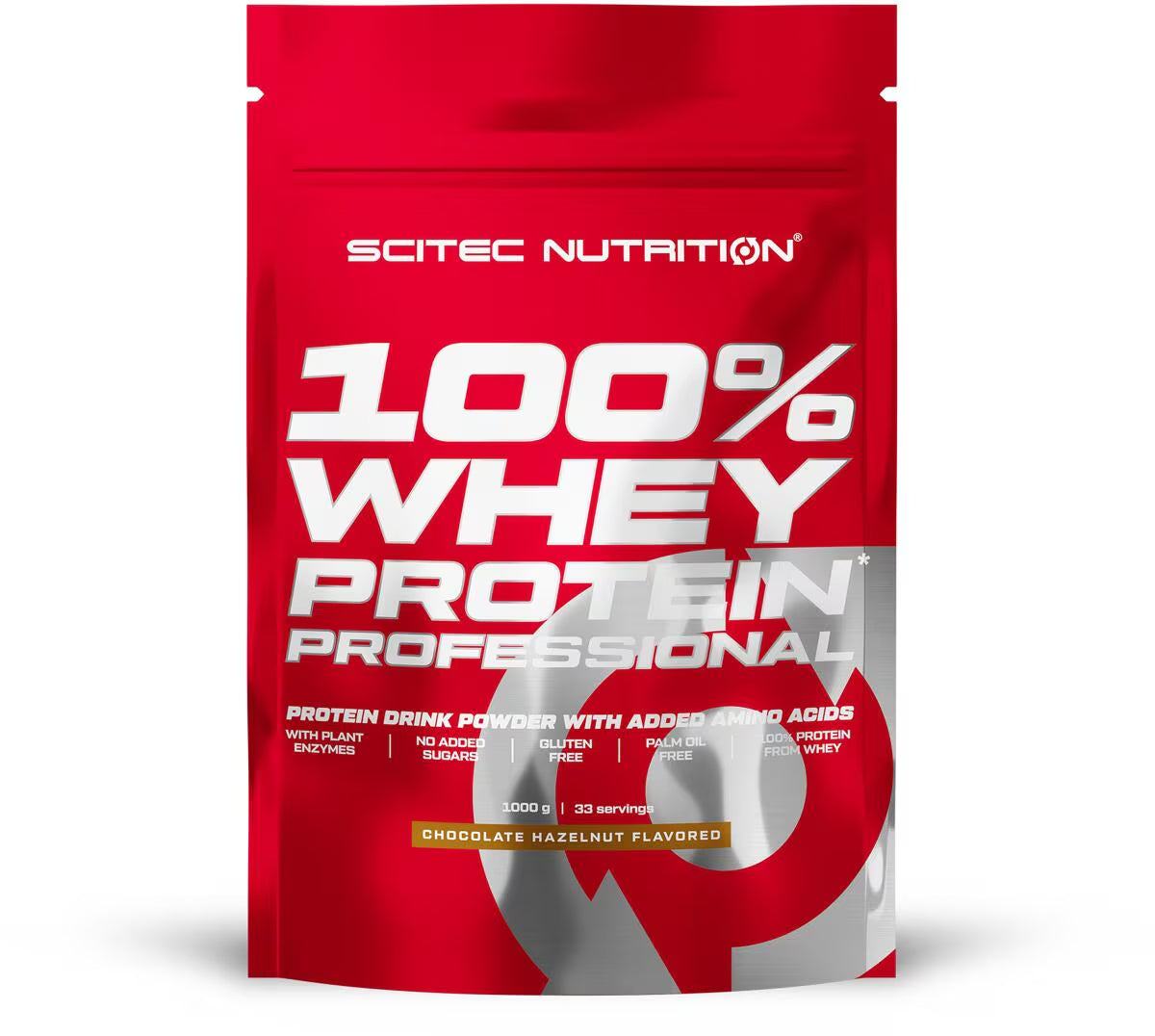 Scitec Nutrition 100% Whey Protein Professional, Schokoladen-Haselnuss-Geschmack, glutenfrei, 1000g