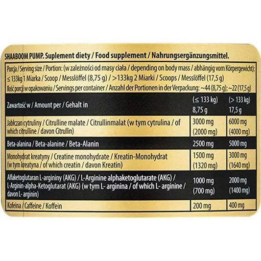 Shaaboom Pump 385g Pre Workout Booster - Supplement-Support.com
