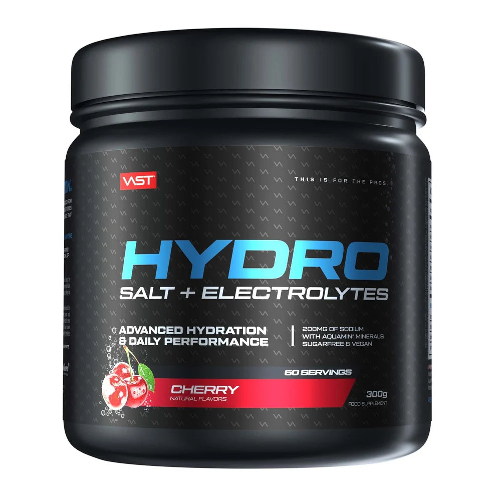 VAST® Hydro Salt + Electrolytes Nahrungsergänzung in Kirschgeschmack, 300g Dose