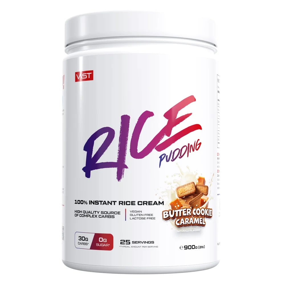 VAST® Instant Rice Pudding in Butter Cookie Caramel, 900g Dose, vegane komplexen Kohlenhydrate