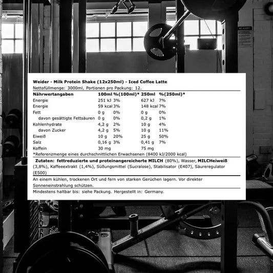 Weider Protein Coffee,250 ml Dose (inkl. Pfand), Iced Coffe Latte - Supplement-Support.com