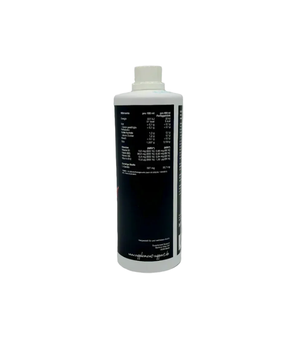 Nahrungsergänzungsmittel Flasche mit Nährwertangaben, ideal für Sportler und Fitness-Enthusiasten