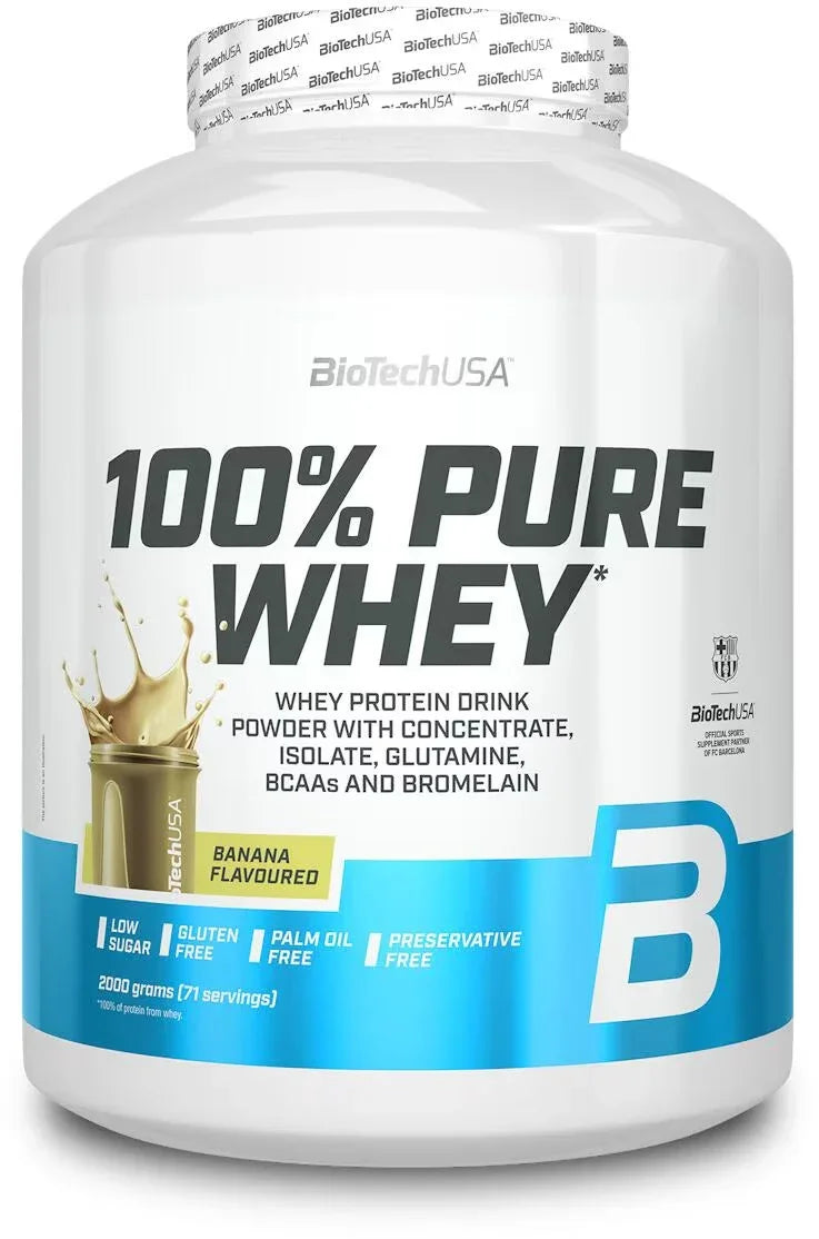 100% Pure Whey Protein Pulver 2000g - Supplement-Support.com