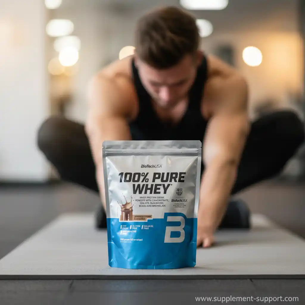 BioTechUSA 100% Pure Whey Protein Pulver für Fitness und Muskelaufbau im Gym