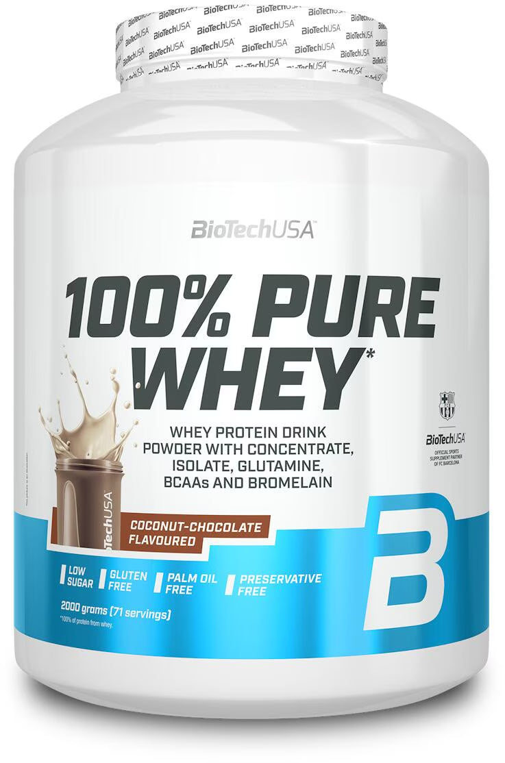 100% Pure Whey Protein Pulver 2000g - Supplement-Support.com