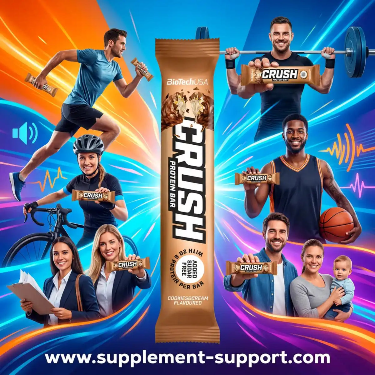 Barre protéinée BioTech USA Crush 64 g