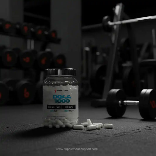 DOLA 1000 Kapseln von 7NUTRITION im Fitnessstudio, Sportnahrung für Krafttraining und Fitness