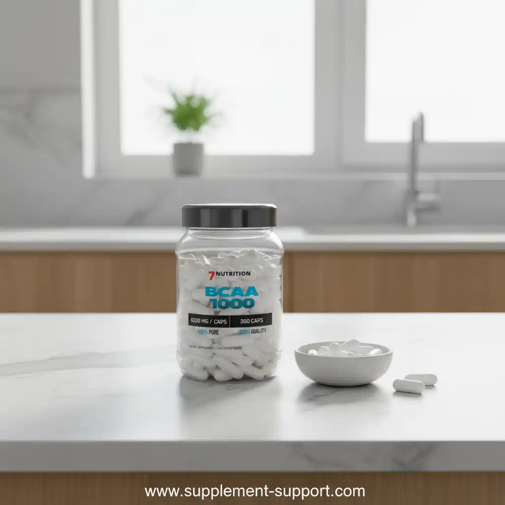 BCAA 1000 Kapseln von 7Nutrition, 1000 mg pro Kapsel, 360 Stück, ideal für Sportler und Fitness