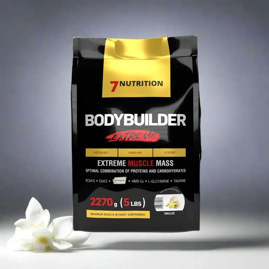 7Nutrition Bodybuilder Extreme Muscle Mass, 2270g Vanille-Eis Geschmack, Proteine & Kohlenhydrate
