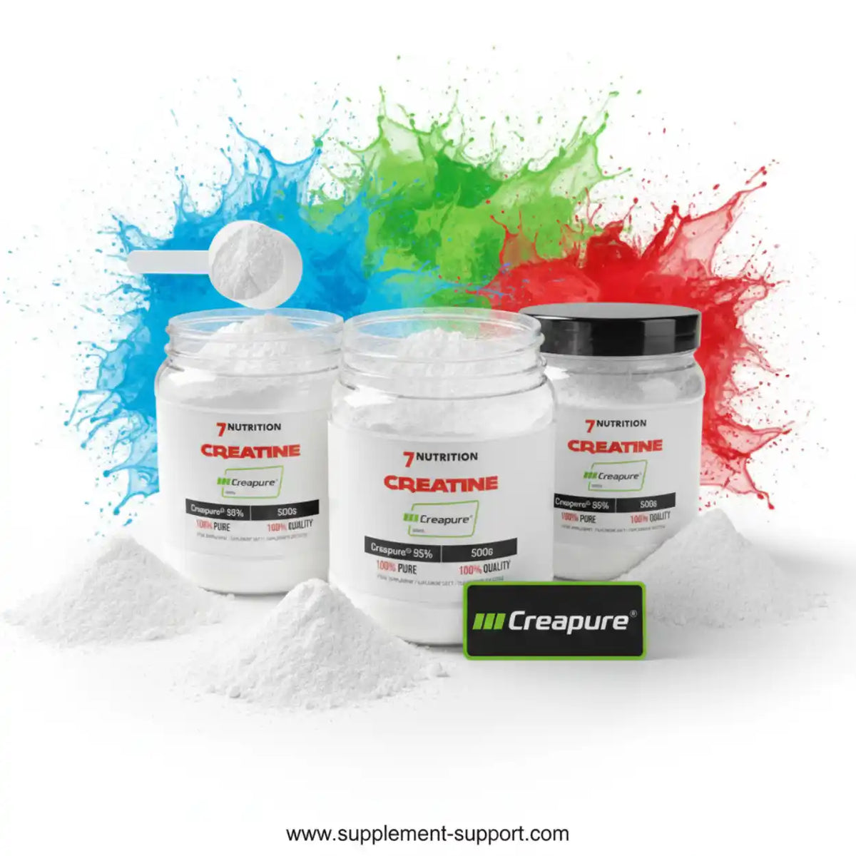 7 Nutrition Creatine Monohydrat mit Creapure für Muskelaufbau und Sport