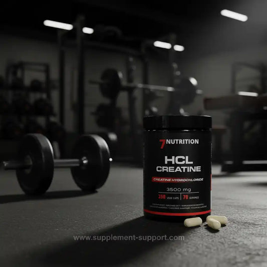 HCL Creatine 3500 mg Kapseln von 7Nutrition im Fitnessstudio, ideal für Sportler und Fitness
